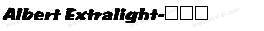 Albert Extralight字体转换